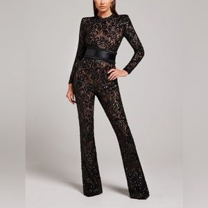 NWT Nadine Merabi BLACK JUMPSUIT